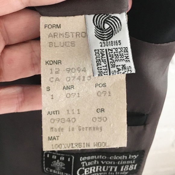 Hugo Boss x Cerruti 1881 Men’s Blazer Tuxedo Double breast Wool Black 50R - Picture 8 of 13